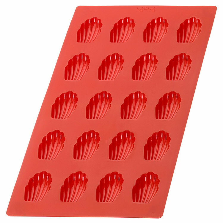 《LEKUE》20格矽膠迷你瑪德蓮烤盤(紅) | 點心烤模