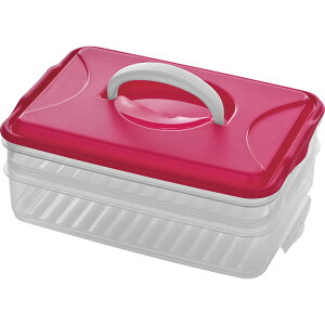 《Premier》雙層保鮮盒(粉) | 收納盒 環保餐盒 便當盒 野餐