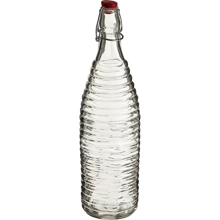 《Premier》扣式密封玻璃水瓶(螺紋1L) | 水壺