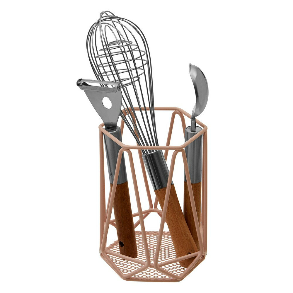 《Premier》Vertex餐具瀝水收納筒(粉) | 餐具桶 碗筷收納筒