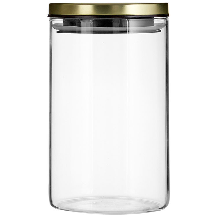 《Premier》Freska玻璃密封罐(金950ml) | 保鮮罐 咖啡罐 收納罐 零食罐 儲物罐