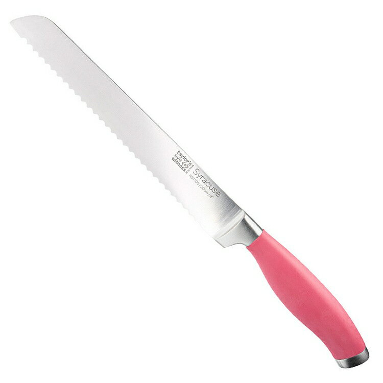 《Taylors Eye Witness》Syracuse鋸齒麵包刀(莓粉20cm) | 吐司刀 土司刀 麵包刀 鋸齒刀
