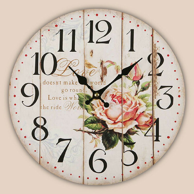 《VERSA》復古掛鐘(玫瑰29cm) | 壁掛時鐘