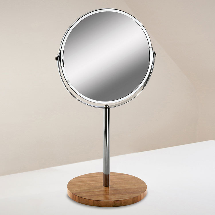《VERSA》雙面高腳放大桌鏡(銀) | 鏡子 化妝鏡