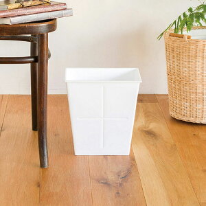 《八幡化成》仿壁磚垃圾桶(簡約白3L) | 回收桶 廚餘桶