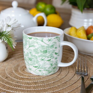 《KitchenCraft》骨瓷馬克杯(花蝶425ml) | 水杯 茶杯 咖啡杯