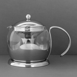 《La Cafetiere》玻璃濾茶壺(銀1.2L) | 泡茶 下午茶 茶具