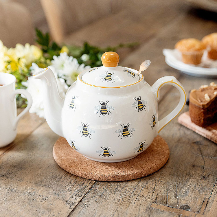 《London Pottery》Farmhouse石陶濾茶壺(蜜蜂900ml) | 泡茶 下午茶 茶具【領券滿額再折千9/30止】