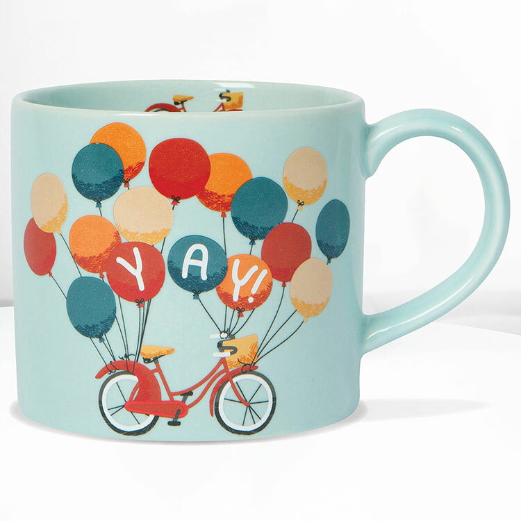 《DANICA》Jubilee石陶馬克杯(氣球單車415ml) | 水杯 茶杯 咖啡杯
