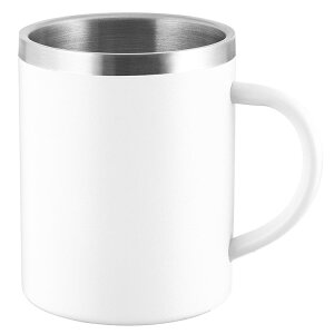 《REFLECTS》不鏽鋼馬克杯(白350ml) | 水杯 茶杯 咖啡杯 露營杯 不銹鋼杯