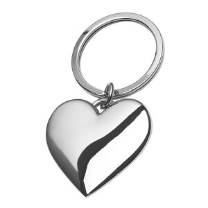 《REFLECTS》簡約愛心鑰匙圈(亮銀) | 吊飾 鎖匙圈