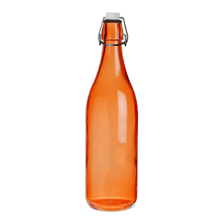 《EXCELSA》扣式密封玻璃水瓶(橘1L) | 水壺