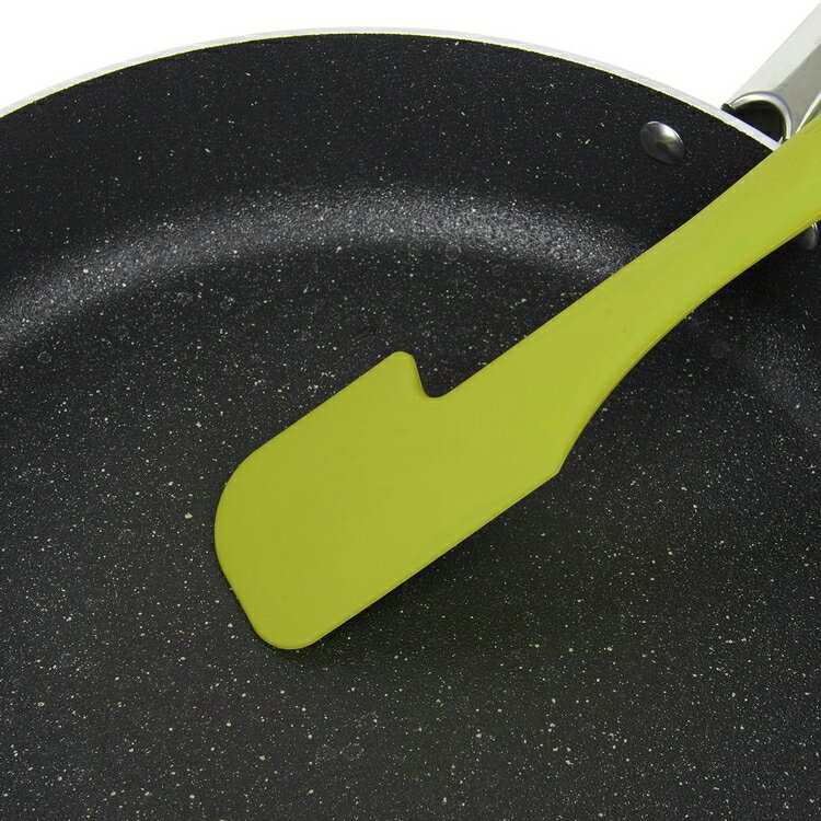 《Colourworks》不沾鍋斧型矽膠刮刀(綠28cm) | 攪拌刮刀 刮刀 奶油刮刀 抹刀