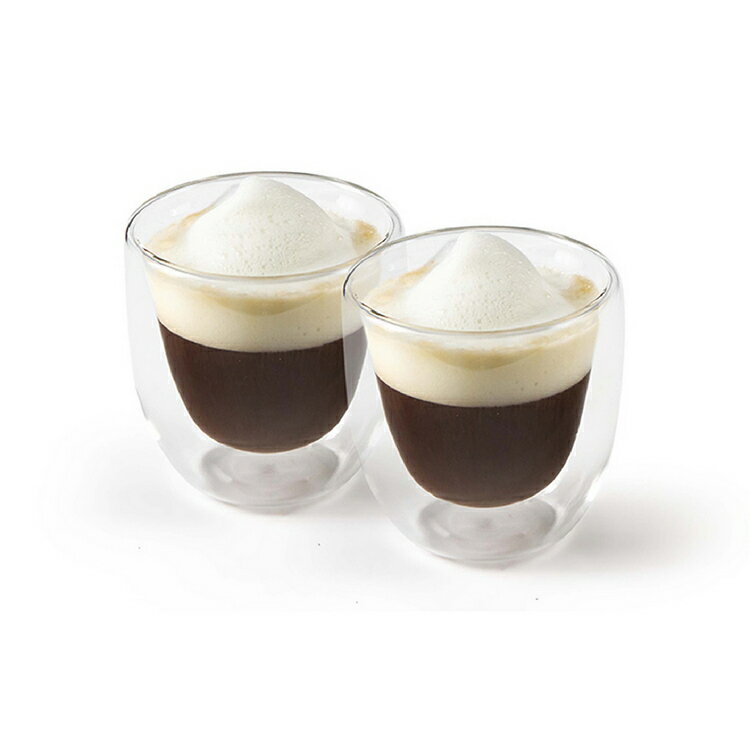 《luigi ferrero》coffeina雙層玻璃濃縮咖啡杯2入(80ml) | 雙層隔熱杯 義式咖啡杯 午茶杯