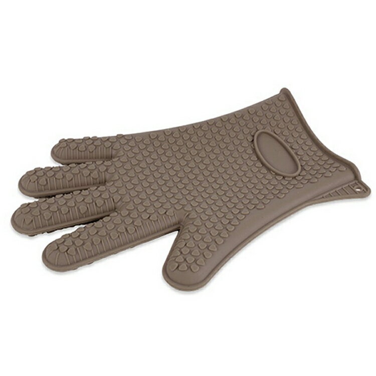 《Luigi Ferrero》Norsk五指止滑矽膠隔熱手套(摩卡) | 防燙手套 烘焙耐熱手套