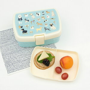 《Rex LONDON》扣式雙層分格便當盒(狗日常) | 環保餐盒 保鮮盒 午餐盒 飯盒