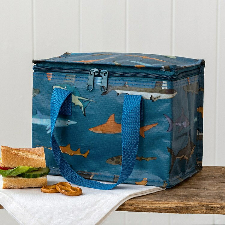 《Rex LONDON》環保保冷袋(鯊魚圖鑑) | 保溫袋 保冰袋 野餐包 野餐袋 便當袋