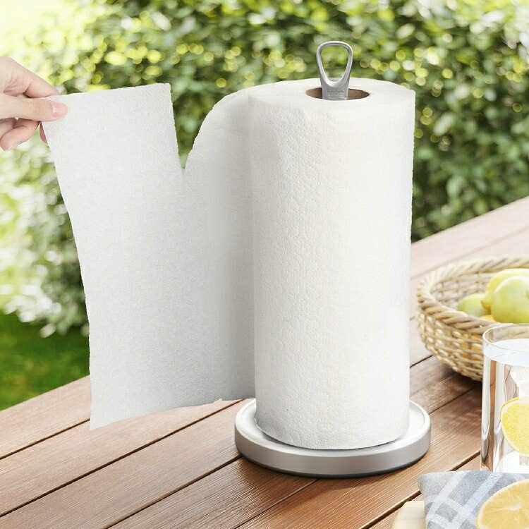 《Umbra》Ribbon廚房衛生紙架(銀) | 餐巾紙架 廚房紙巾架