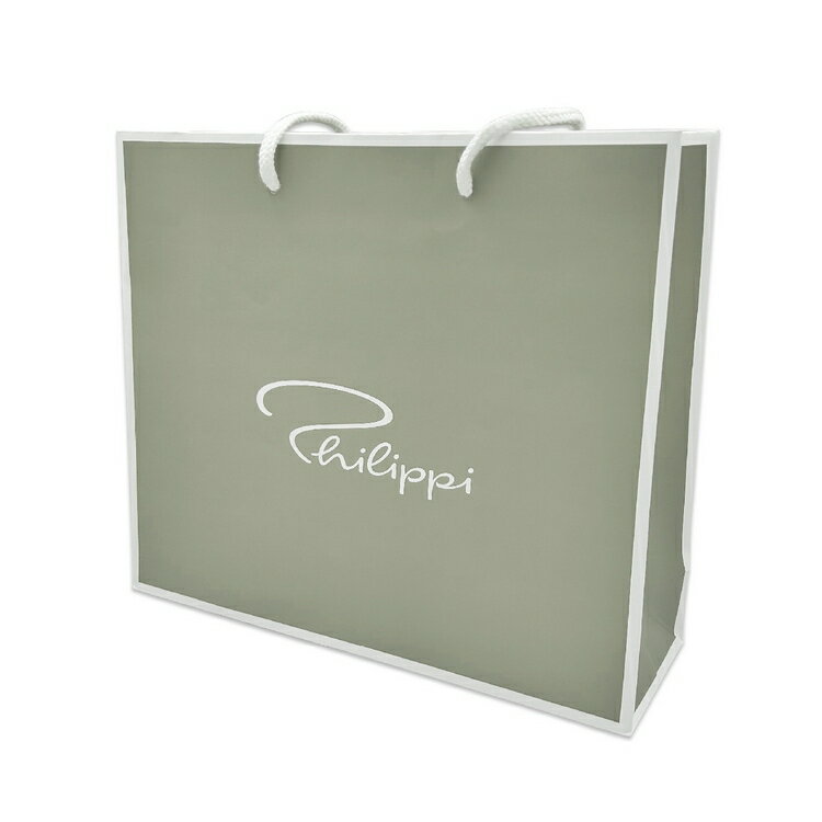 《PHILIPPI》手提禮品紙袋(莫蘭迪綠33cm) | 包裝袋 手提袋