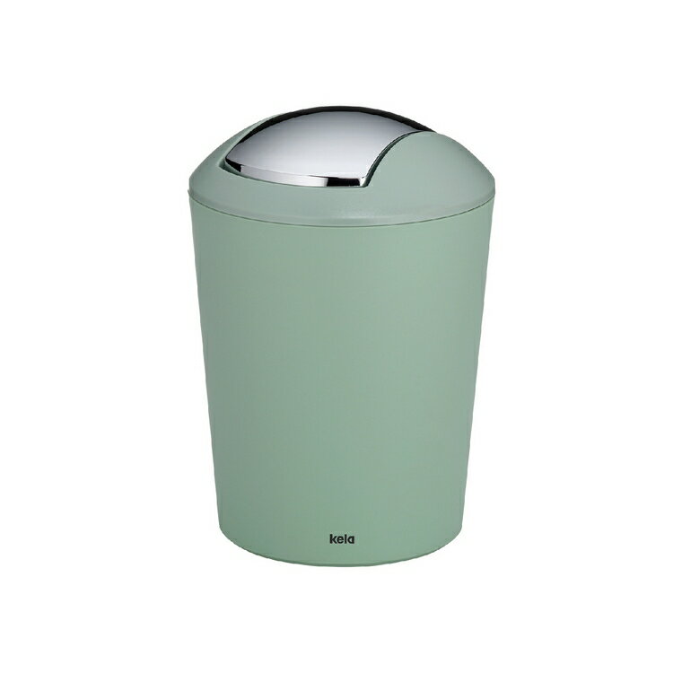 《KELA》Marta搖擺蓋垃圾桶(抹茶綠1.7L) | 回收桶 廚餘桶