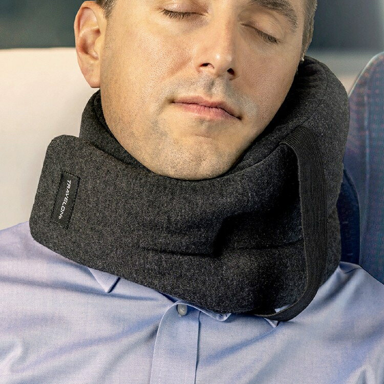 《TRAVELON》Somniwrap環繞側睡護頸枕(岩灰) | 午睡枕 飛機枕 旅行枕 護頸枕 U行枕