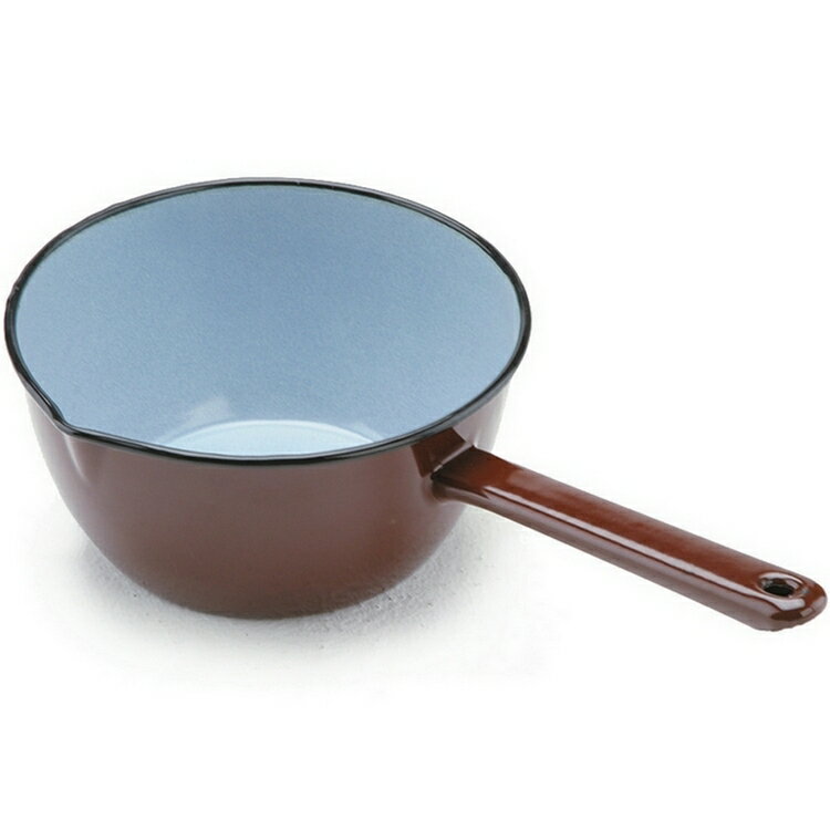 《ibili》琺瑯牛奶鍋(棕16cm) | 醬汁鍋 煮醬鍋 牛奶鍋