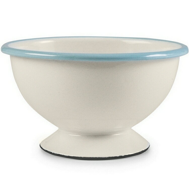 《ibili》高腳琺瑯餐碗(淡藍12cm) | 飯碗 湯碗
