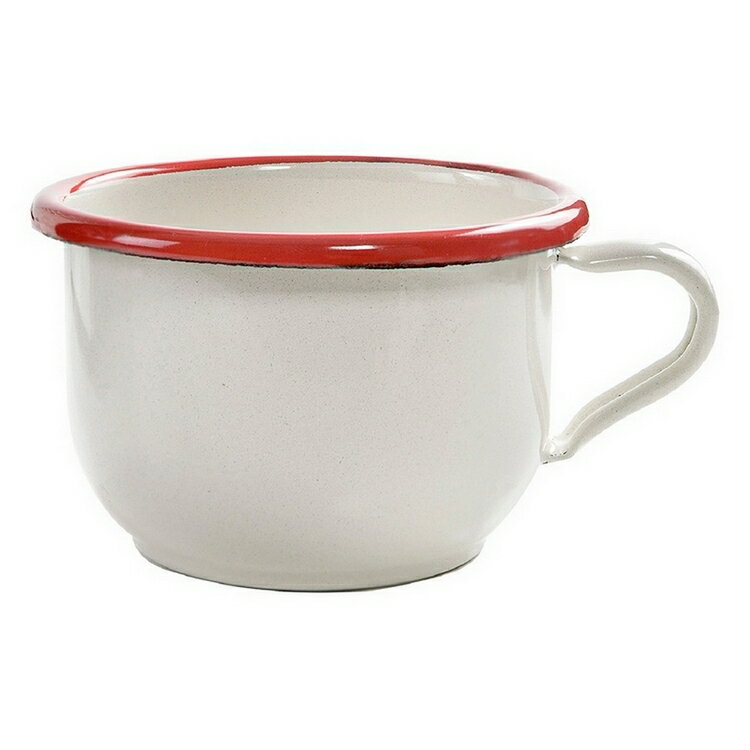 《ibili》復古琺瑯馬克杯(紅250ml) | 水杯 茶杯 咖啡杯 露營杯 琺瑯杯