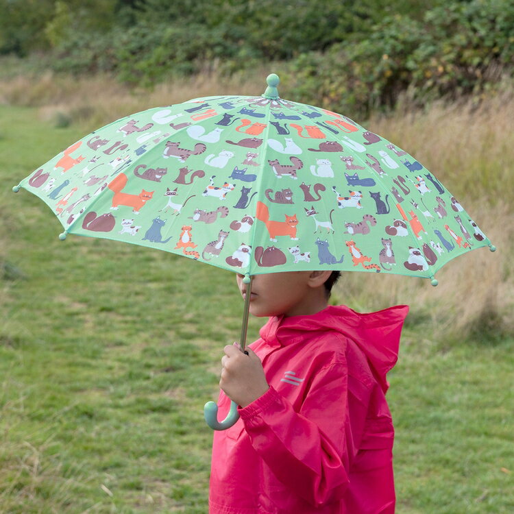《Rex LONDON》兒童雨傘(貓派對) | 遮陽傘 晴雨傘 直傘