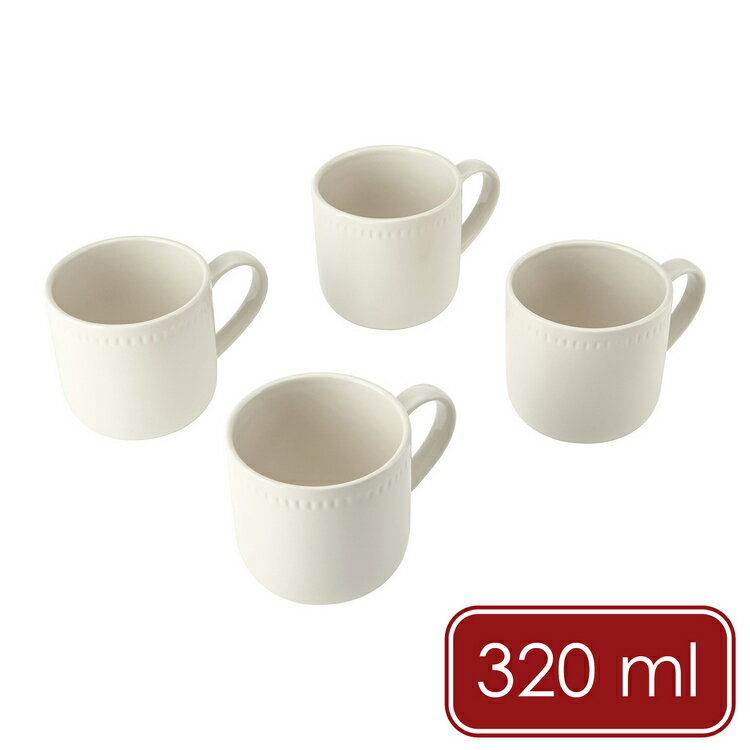 《Mikasa》Cranborne石陶馬克杯4入(320ml) | 水杯 茶杯 咖啡杯