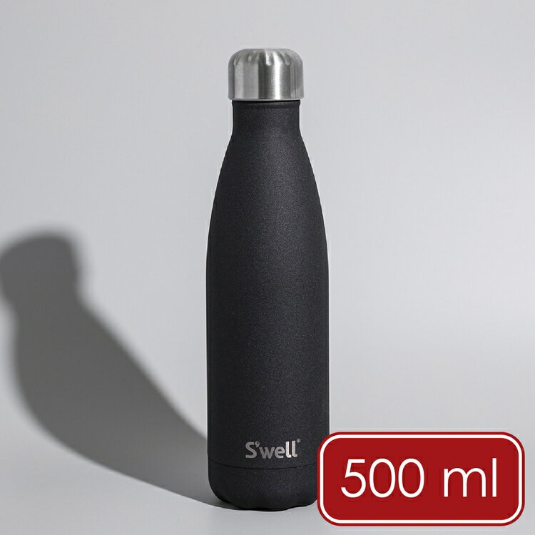 《S'well》Original流線不鏽鋼保溫瓶(曜石黑500ml) | 水壺 水瓶 保溫杯 運動水壺 環保杯 隨行杯