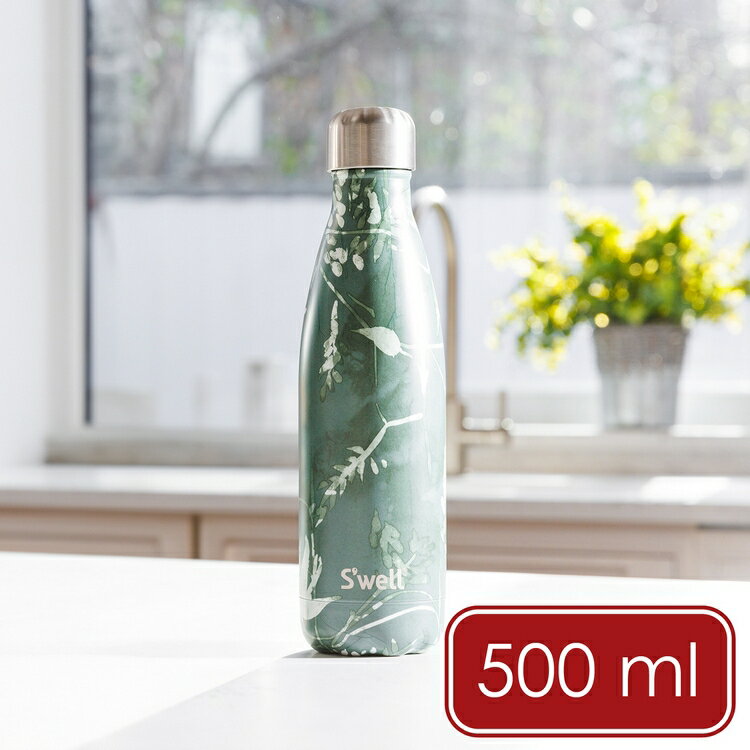 《S'well》Original流線不鏽鋼保溫瓶(青葉呢喃500ml) | 水壺 水瓶 保溫杯 運動水壺 環保杯 隨行杯