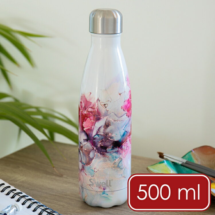 《S'well》Original流線不鏽鋼保溫瓶(鎏金彩石500ml) | 水壺 水瓶 保溫杯 運動水壺 環保杯 隨行杯