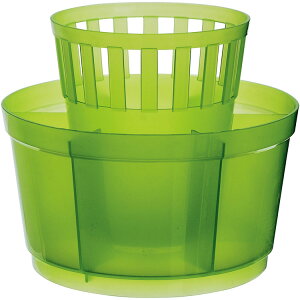 《EXCELSA》七格餐具瀝水筒(綠) | 廚具 碗筷收納筒 瀝水架 瀝水桶