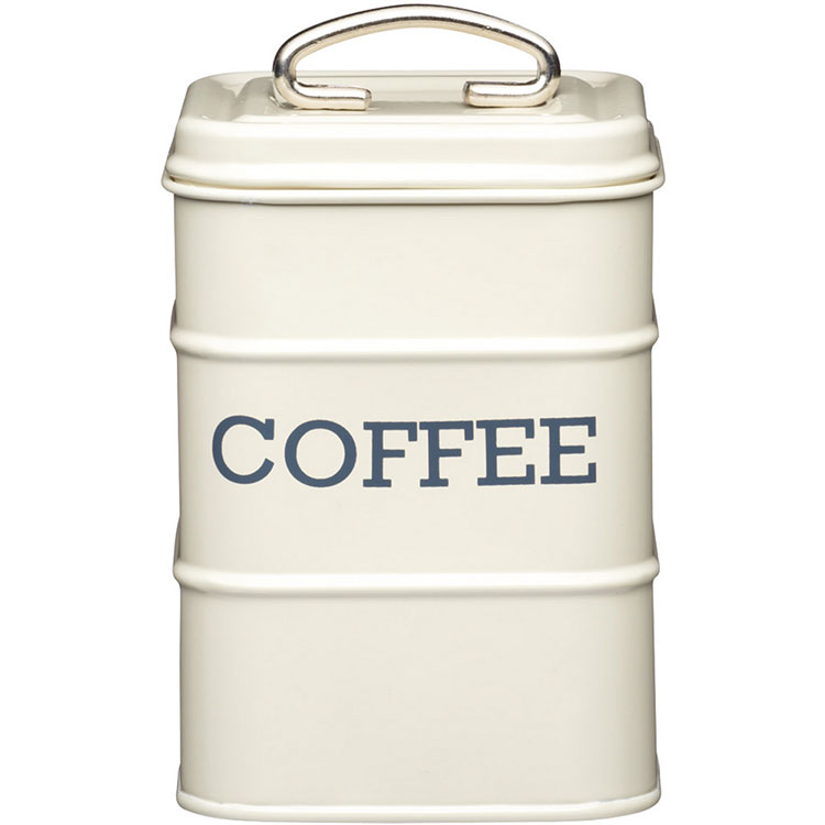 《KitchenCraft》復古咖啡收納罐(奶油黃) | 收納瓶 儲物罐 零食罐