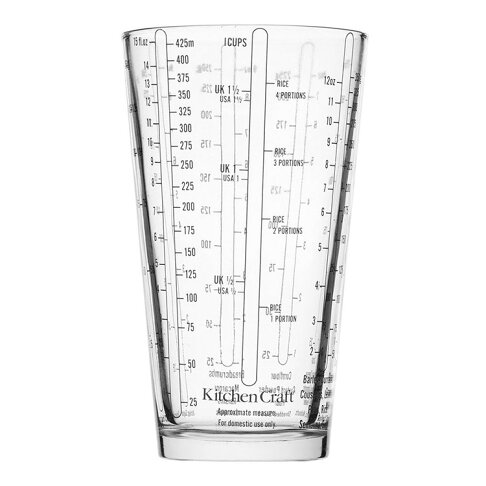 《KitchenCraft》可微波玻璃量杯(425ml) | 刻度量杯 1