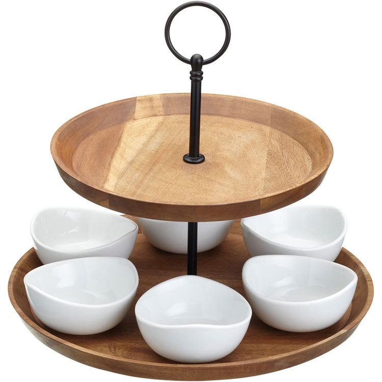《Artesa》雙層點心盤+六瓷碗 | 下午茶盤