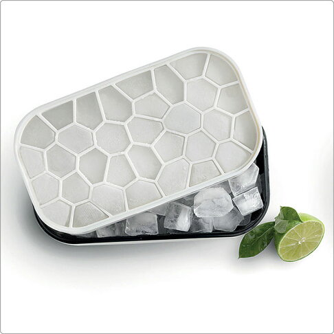 《LEKUE》附蓋蜂巢製冰盒(白) | 冰塊盒 冰塊模 冰模 冰格 5