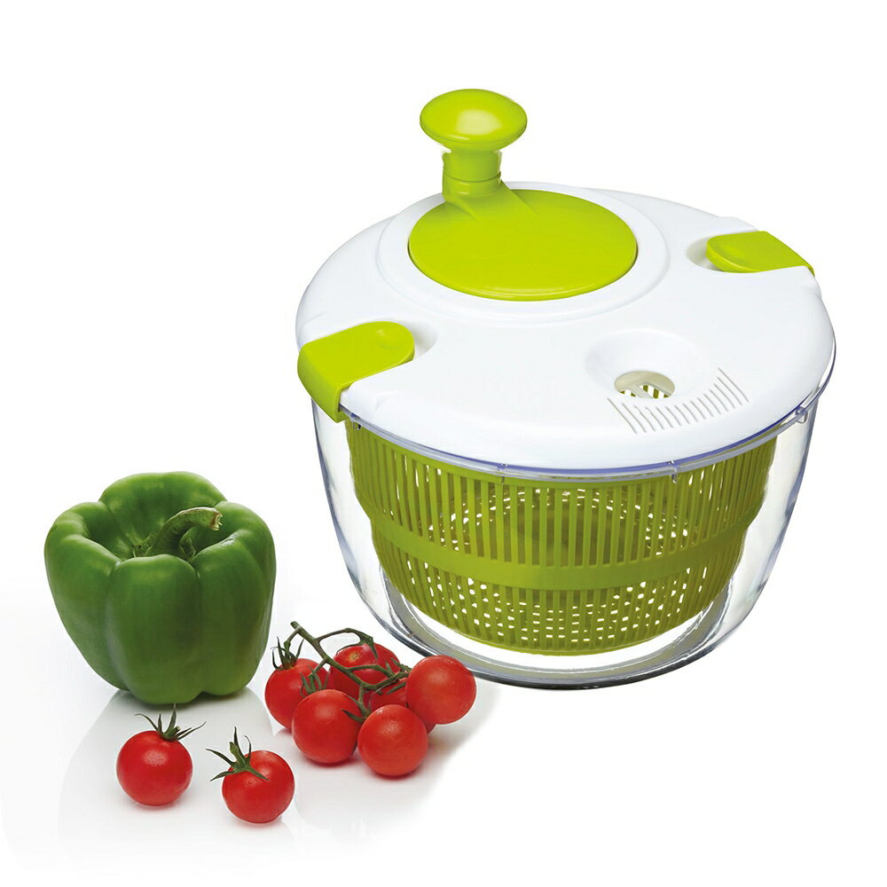 《KitchenCraft》蔬菜脫水器(白綠) | 蔬菜香草脫水器 瀝水籃瀝水盆