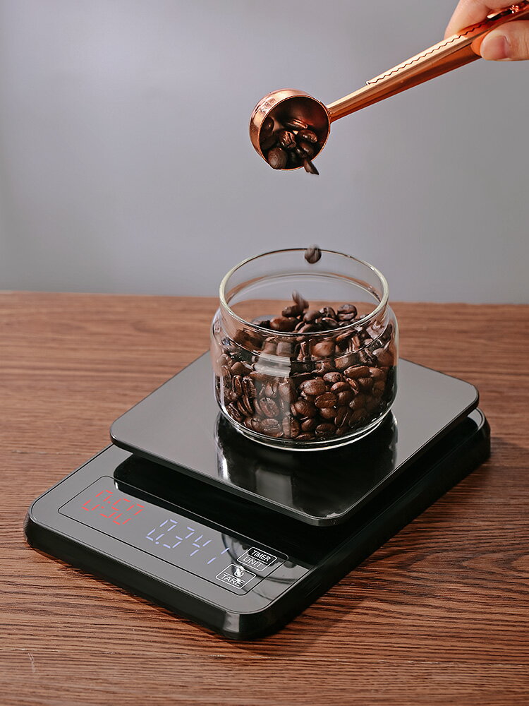Bincoo電子秤咖啡豆稱重計時稱量專用廚房用手沖咖啡電子稱烘焙秤