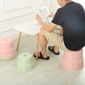 小椅子 椅子 高椅子 圓椅子 塑料加厚家用茶幾矮凳子成人小板凳北歐圓凳換鞋洗澡凳椅兒童凳子