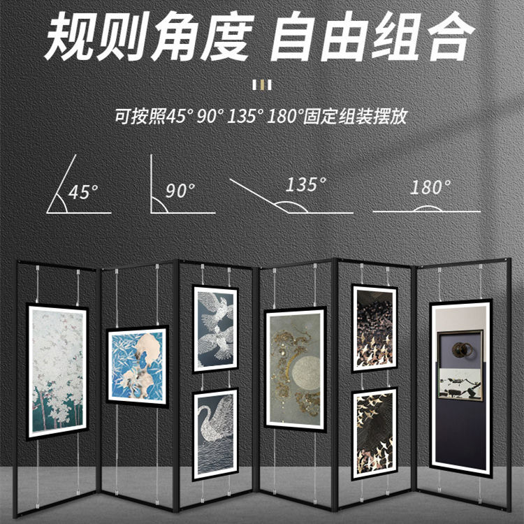 全館八折 【附發票】折疊展示架 折疊書畫展板幼兒園書法作品屏風展覽板美術字畫攝影展示架八稜柱工廠現貨 特惠/售後保障 y1210