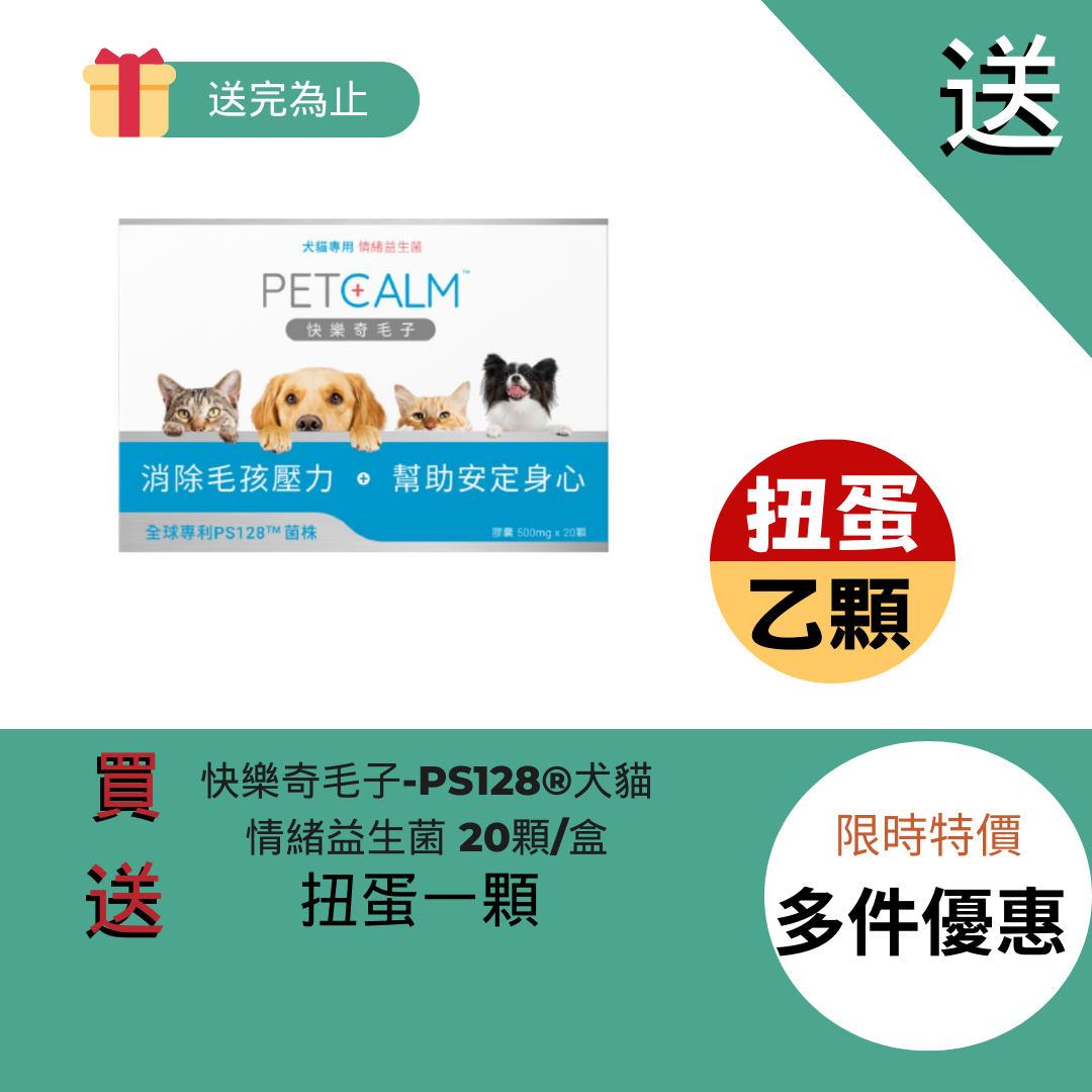 InSeed 益喜氏 快樂奇毛子 犬貓情緒益生菌 20入/盒 適用於全品種犬貓 毛小孩保健 寵物益生菌【立赫藥局】