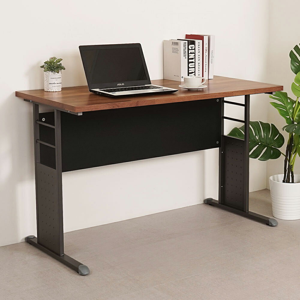 克里夫120cm書桌(柚木色)❘辦公桌/書桌/電腦桌/工作桌/會議桌【YoStyle】