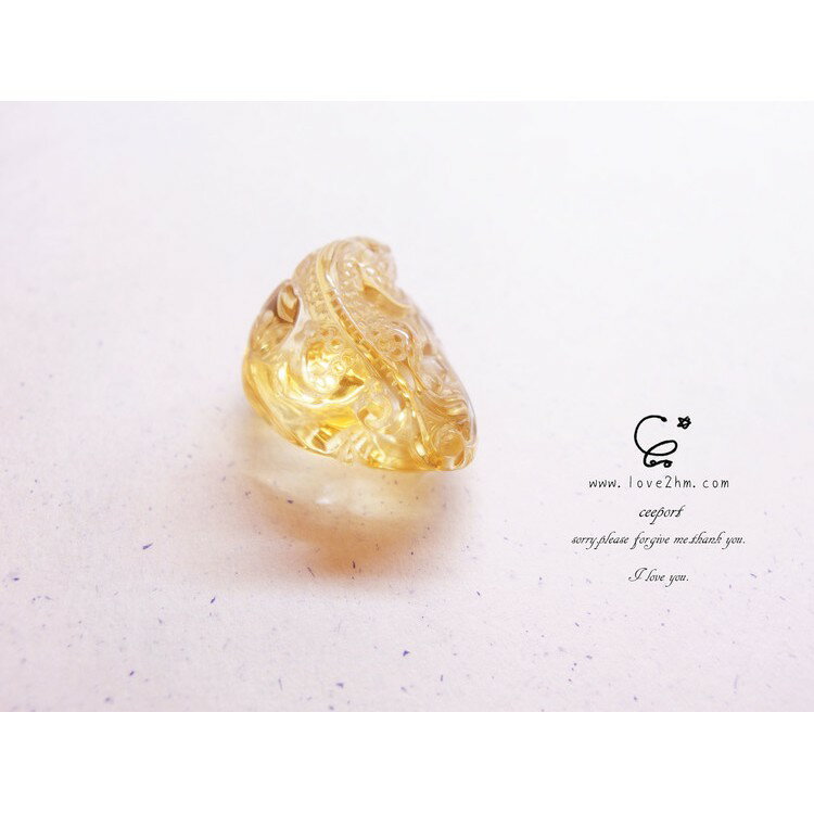 貔貅墜-黃水晶/黃水晶/晶石鍊墜/ [晶晶工坊-love2hm] 3