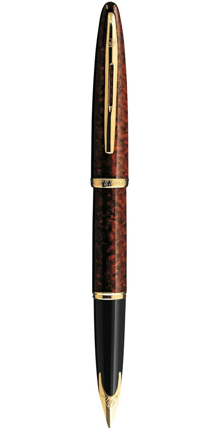 WATERMAN 威迪文 海洋系列 琥珀琺瑯金夾 18K金 鋼筆