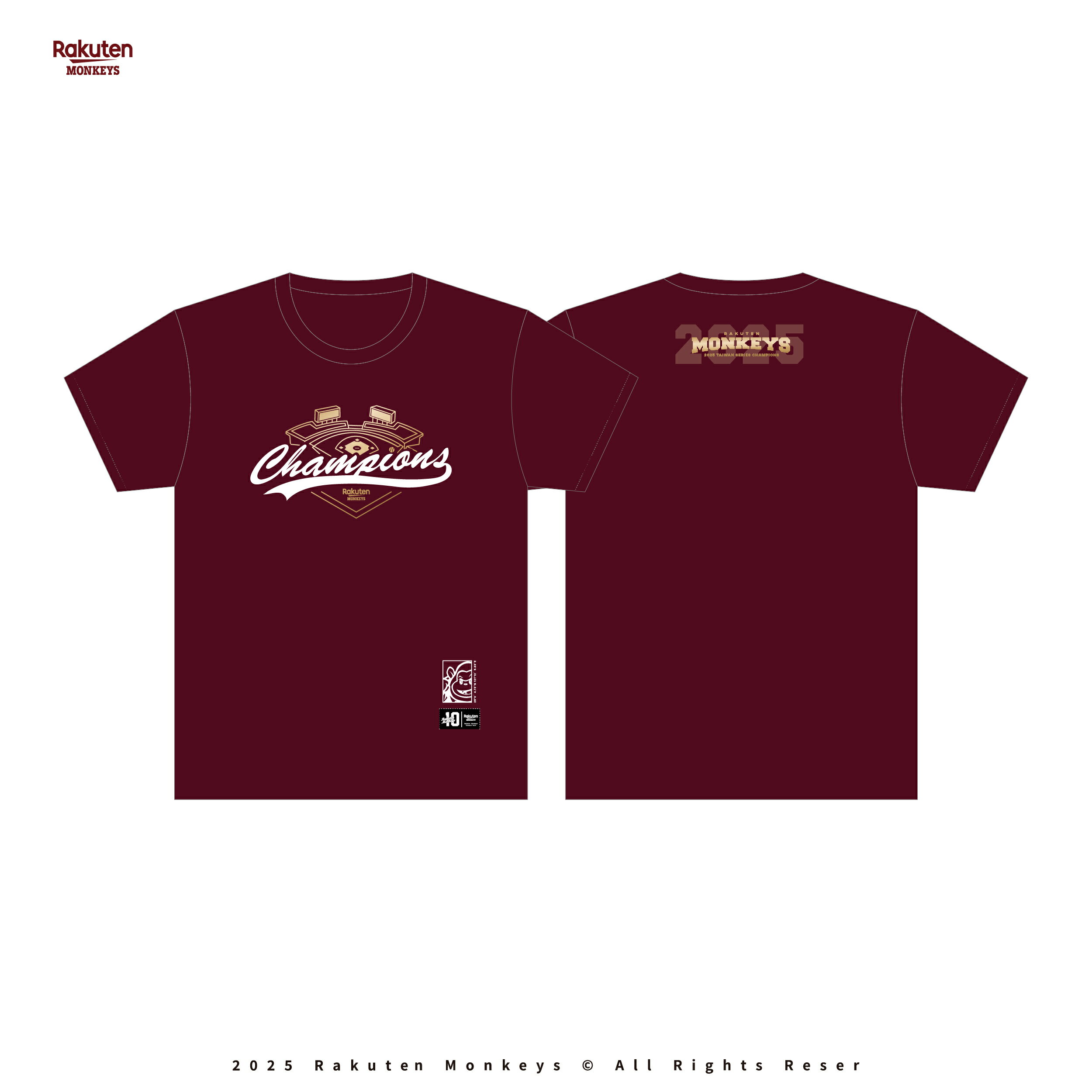 【預購】2025 CHAMPIONS 桃猿制霸紀念短T-紅
