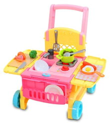 MIMI WORLD 2in1可愛廚房手推車 扮家家酒(是推車也是行動廚房車!)★衛立兒生活館★