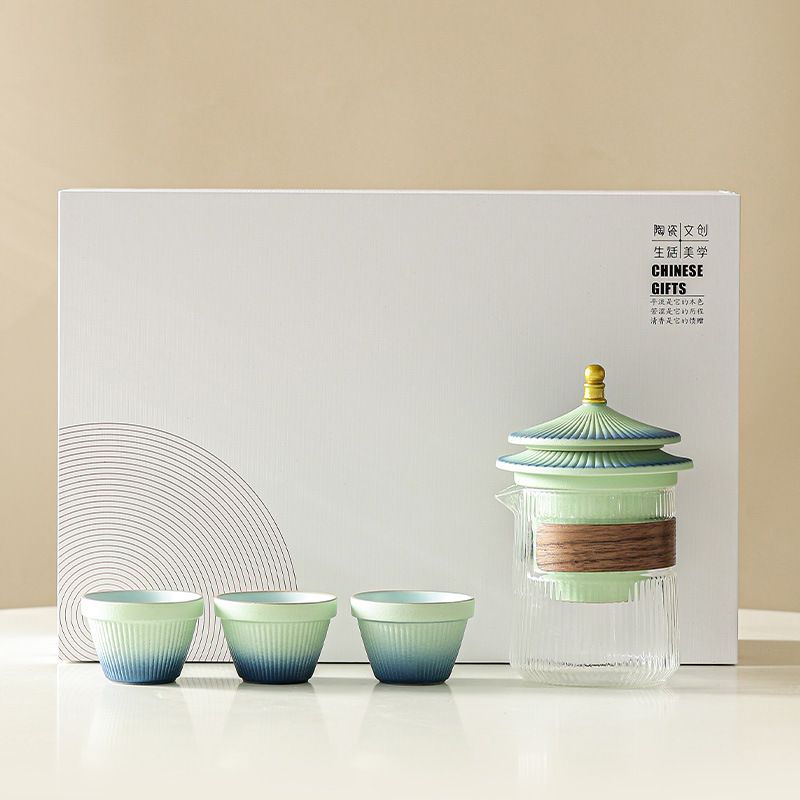 現貨免運！功夫茶具 功夫茶杯 茶壺 泡茶蓋 茶具 茶杯 故宮風功夫茶具套裝家用客廳辦公室泡茶蓋碗禮盒裝陶瓷手抓茶壺 八折減免 可開發票 快速出貨