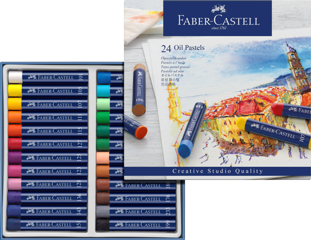 Faber-Castell輝柏 創意工坊油性粉彩條/油畫棒-24色